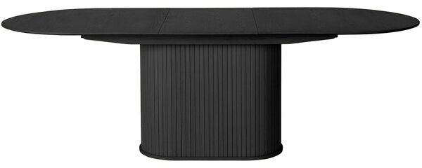 Unique Furniture Černý dubový rozkládací jídelní stůl Nola 180/230 x 95 cm