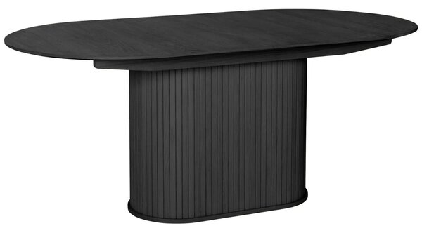 Unique Furniture Černý dubový rozkládací jídelní stůl Nola 180/230 x 95 cm