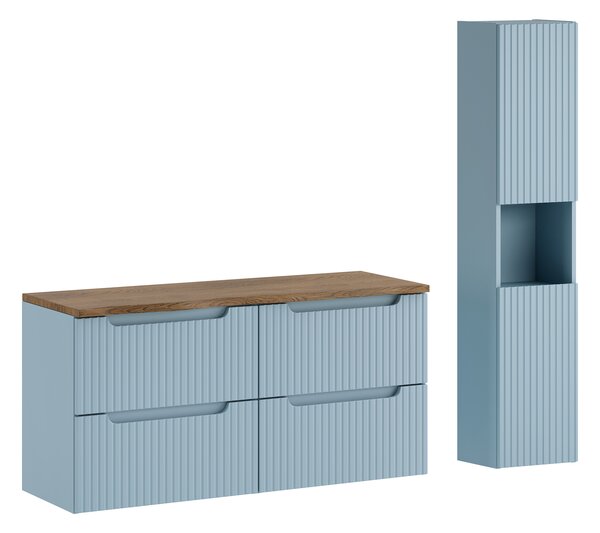 Comad Set koupelnového nábytku Nova Denim 120 denim/dub casella (4 kusy nábytku)