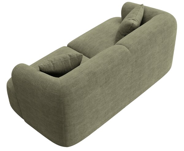 -25 % Dny MOMENTI– Cosmopolitan Design Zelená manšestrová dvoumístná pohovka Campi 180 cm