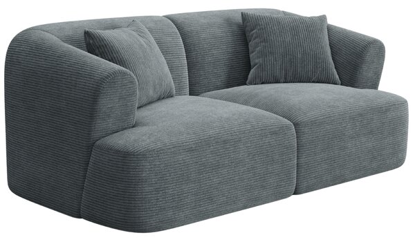 -25 % Dny MOMENTI– Cosmopolitan Design Šedá manšestrová dvoumístná pohovka Campi 180 cm