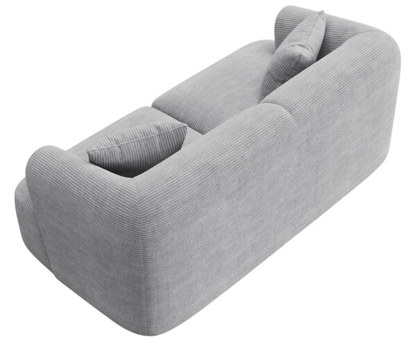 -25 % Dny MOMENTI– Cosmopolitan Design Světle šedá manšestrová dvoumístná pohovka Campi 180 cm