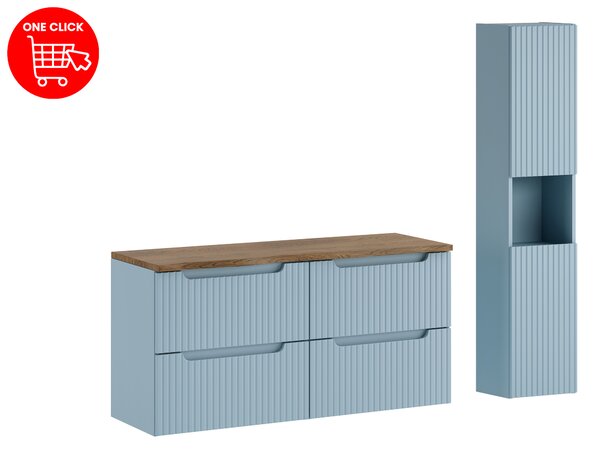 Comad Set koupelnového nábytku Nova Denim 120 denim/dub casella (4 kusy nábytku)