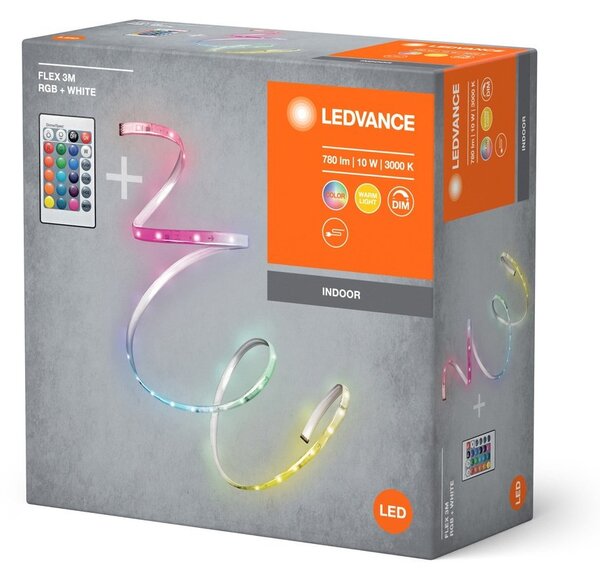 LED pásek 10 W + senzor a ovladač 3m, RGB + teplá bílá