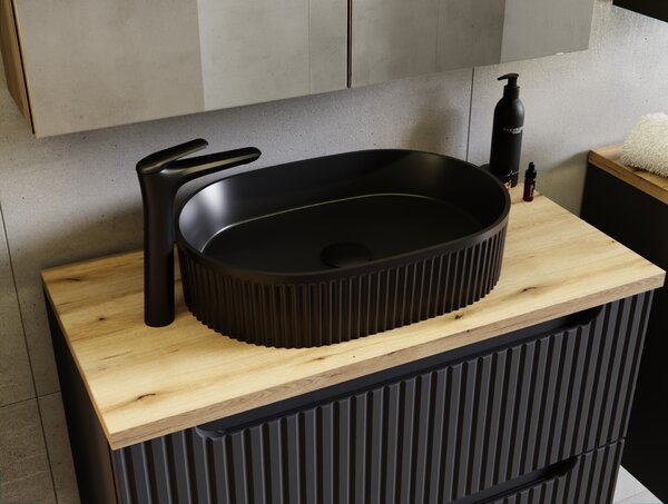 Comad Set koupelnového nábytku Nova Denim 60 denim/dub (4 kusy nábytku)