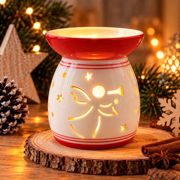 Vánoční aroma lampa anděl s trumpetou 11,5 cm 9000323