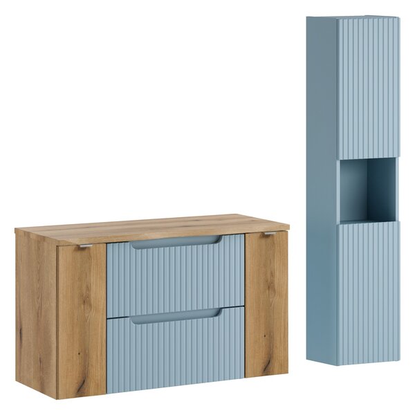 Comad Set koupelnového nábytku Nova Denim 100 denim/dub coast evoke (5 kusů nábytku)