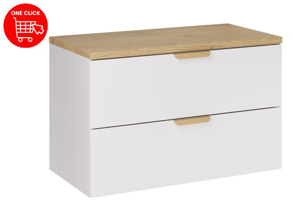 Comad Koupelnová skříňka pod deskové umyvadlo Aster White 80 bílá mat/dub cremona