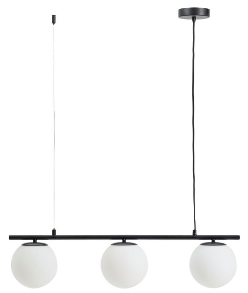 Kave Home Černé kovové závěsné světlo Brisia 73 cm