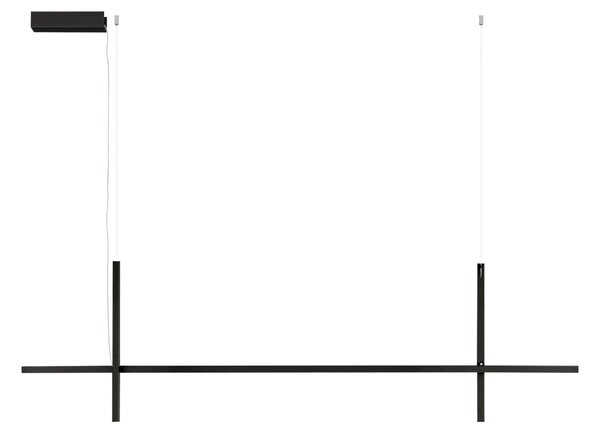Nova Luce Černé kovové závěsné LED světlo Looma 152 cm