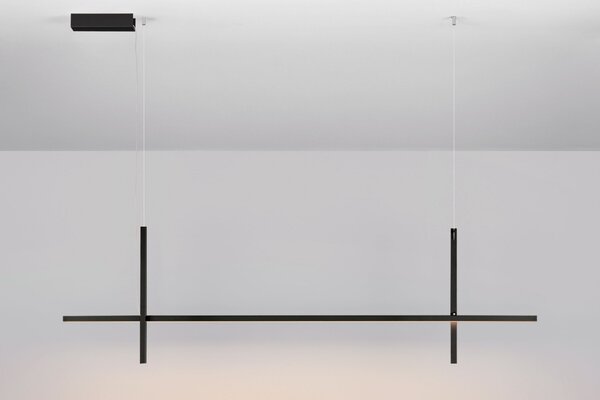 Nova Luce Černé kovové závěsné LED světlo Looma 152 cm