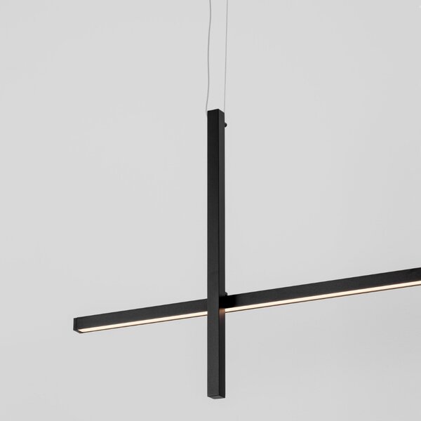 Nova Luce Černé kovové závěsné LED světlo Looma 152 cm