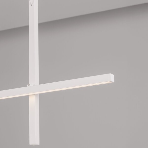 Nova Luce Bílé kovové závěsné LED světlo Looma 152 cm