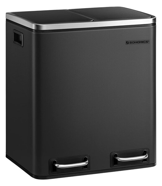 SONGMICS Odpadkový koš na tříděný odpad Bins 30 L antracit