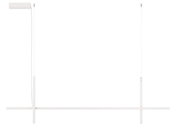 Nova Luce Bílé kovové závěsné LED světlo Looma 152 cm