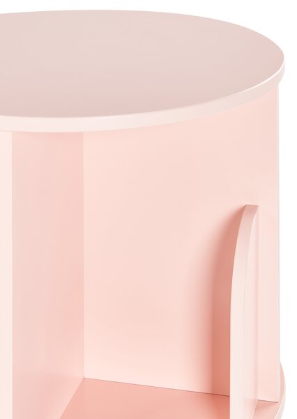 Otočný regál CANEY 94 cm Pastelově růžová