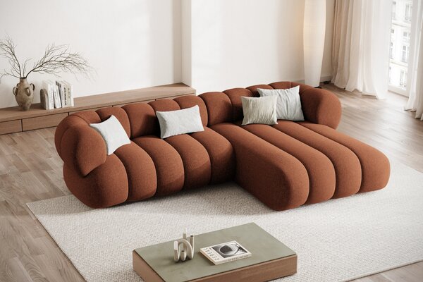 -25 % Dny MOMENTI– Cosmopolitan Design Terakotově oranžová rohová pohovka Koge 270 cm, pravá