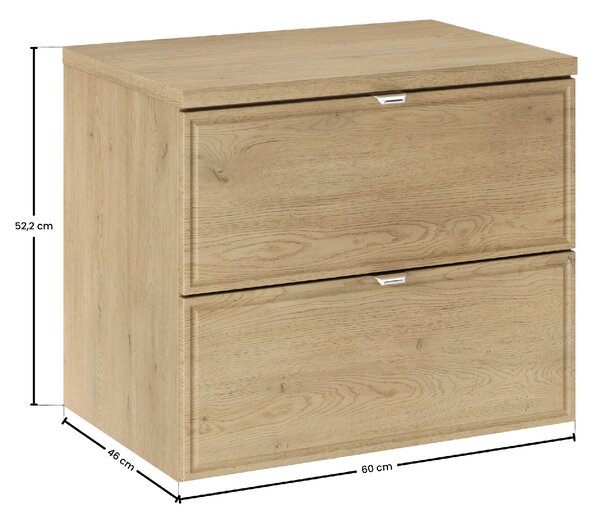 Comad Koupelnová skříňka pod deskové umyvadlo Terra Cremona 60 dub cremona