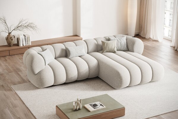 -25 % Dny MOMENTI– Cosmopolitan Design Světle béžová rohová pohovka Koge 270 cm, pravá