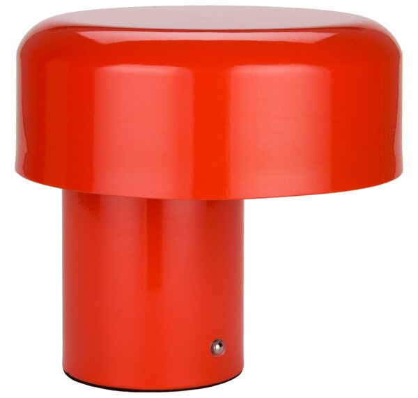 FEST Amsterdam Červená kovová nabíjecí stolní LED lampa Scoop
