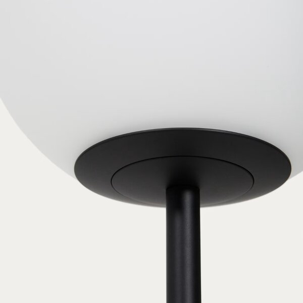 Kave Home Černá kovová stojací lampa Brisia 155 cm