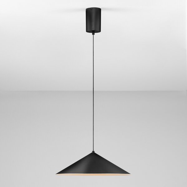 Nova Luce Černé kovové závěsné LED světlo Lui 39,5 cm