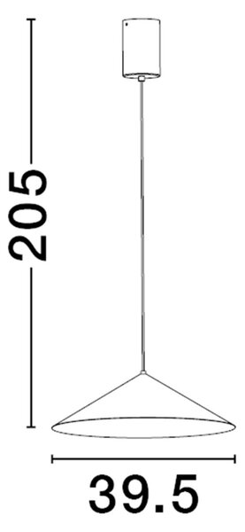 Nova Luce Černé kovové závěsné LED světlo Lui 39,5 cm