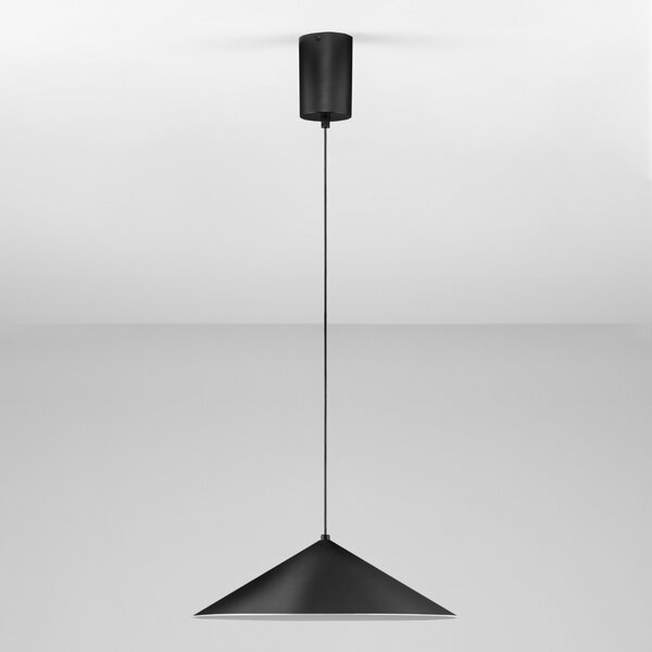 Nova Luce Černé kovové závěsné LED světlo Lui 39,5 cm