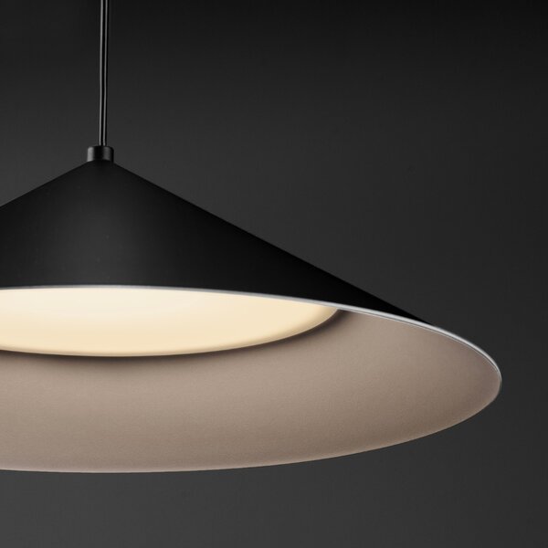 Nova Luce Černé kovové závěsné LED světlo Lui 39,5 cm