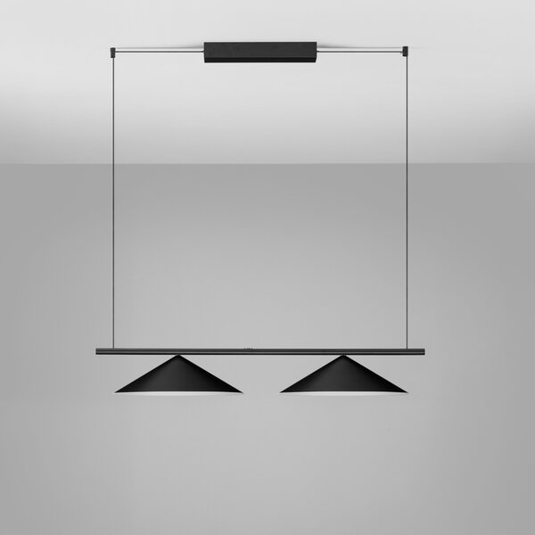 Nova Luce Černé kovové závěsné LED světlo Lui 100 cm