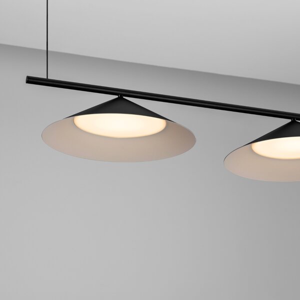 Nova Luce Černé kovové závěsné LED světlo Lui 100 cm