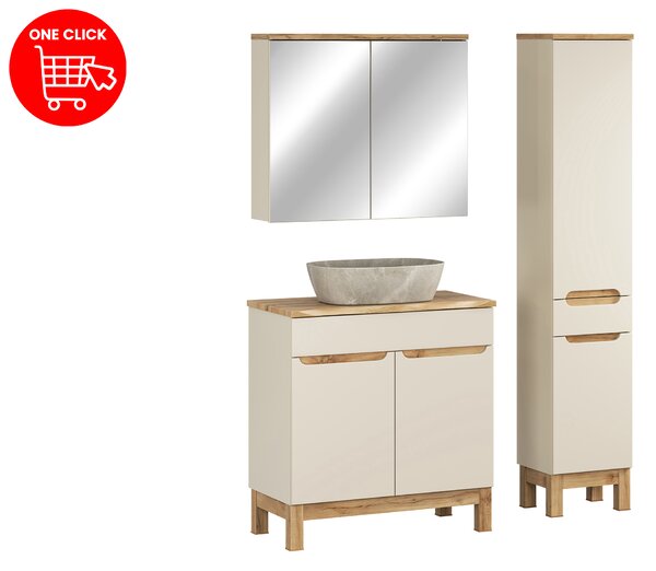 Comad Set koupelnového nábytku Bali Cashmere 80 kašmír/dub wotan (5 kusů nábytku)