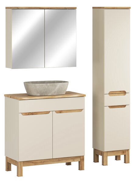 Comad Set koupelnového nábytku Bali Cashmere 80 kašmír/dub wotan (5 kusů nábytku)