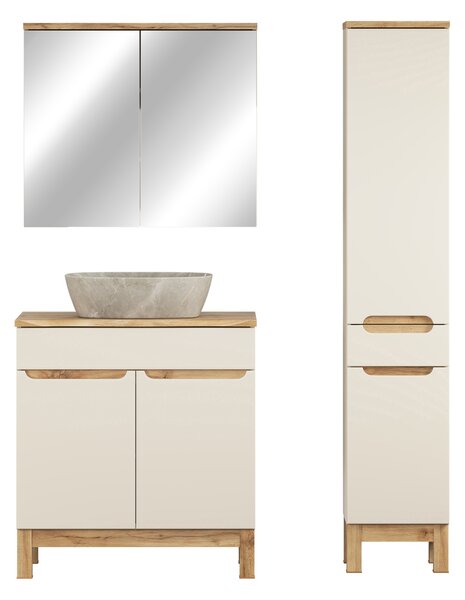 Comad Set koupelnového nábytku Bali Cashmere 80 kašmír/dub wotan (5 kusů nábytku)
