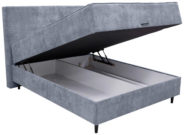 POSTEL BOXSPRING, tmavě šedá Hom`in - Postele s úložným prostorem
