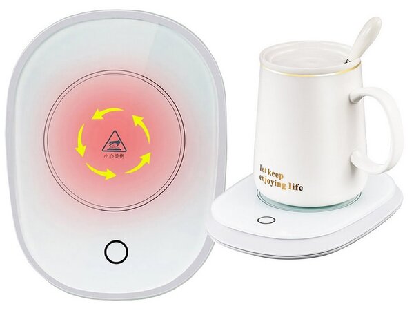 Elektrický LED ohřívač hrnků 16W - White