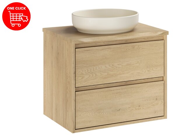 Comad Koupelnová skříňka s deskovým umyvadlem Viola Cremona 60 dub cremona