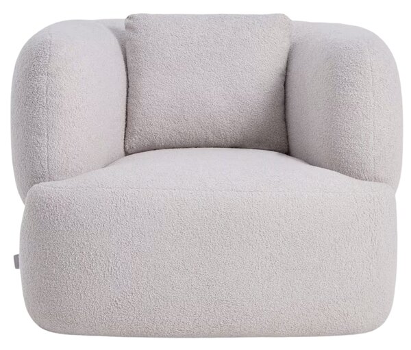 Kave Home Šedé bouclé křeslo Martina