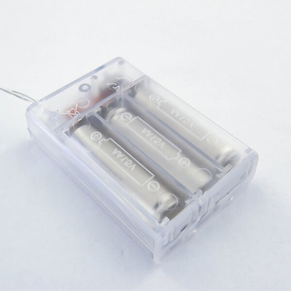 DECOLED LED světýlka na baterie, 2,5 m, kovová srdce, vintage, ledově bílá, 10 diod, čirý kabel, IP20, 2× AA