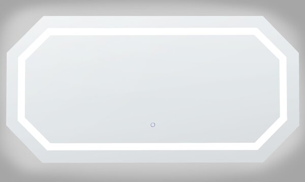 LED koupelnové zrcadlo LOCMARIAQUER 120 cm 60 cm Stříbrná