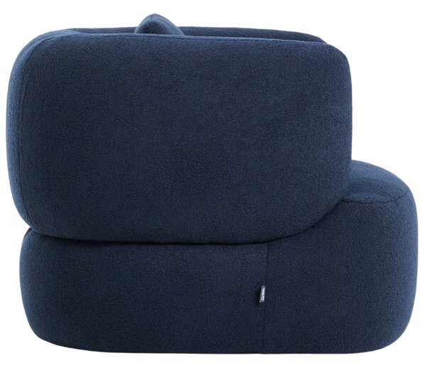 Kave Home Tmavě modré bouclé křeslo Martina