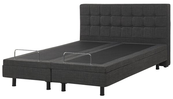 Polohovací postel Tkanina DUKE 160 x 200 cm Tmavě šedá