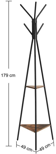 Černý stojanový věšák COLAME