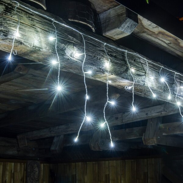 DECOLED Hobby Line interiér LED rampouchy, světelné, 200 × 50 cm, ledově bílá, 40 diod, čirý kabel, IP20, prodlužovací