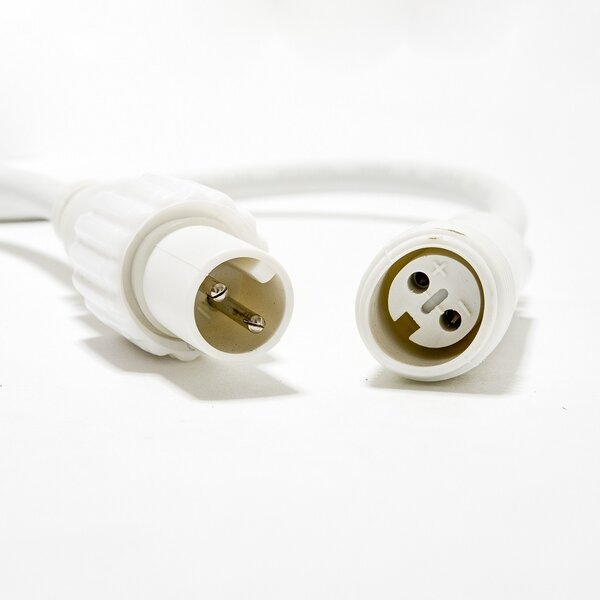 DECOLED Easy Fix venkovní LED rampouchy, světelné, 300 × 90 cm, teple bílá, 174 diod, bílý kabel, IP67, prodlužovací