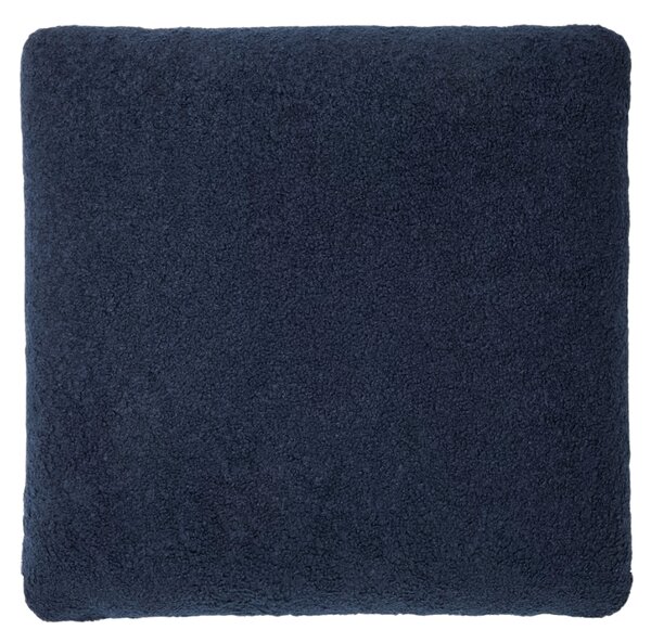 Kave Home Tmavě modrý bouclé polštář Martina 52 x 52 cm