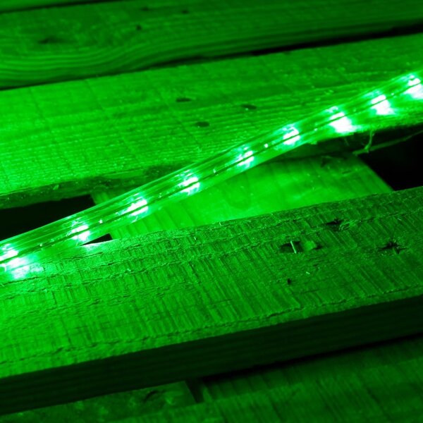 DECOLED Easy Fix světelná LED hadice venkovní, 50 m, zelená, 1500 diod, čirý kabel, IP44, cívka