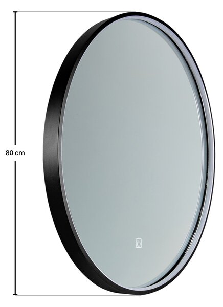 Comad Kulaté zrcadlo s LED osvětlením Sirius LU 80