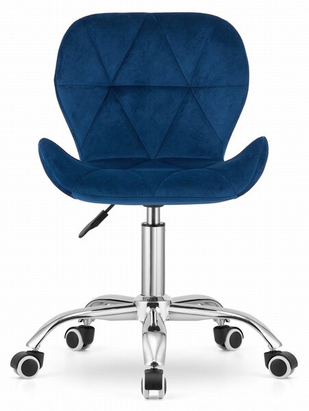 Modré kancelářské křeslo AVOLA VELVET