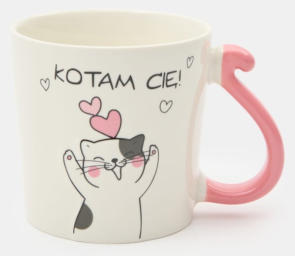Sinsay - Hrnek s kočičím motivem a nápisem - vícebarevná